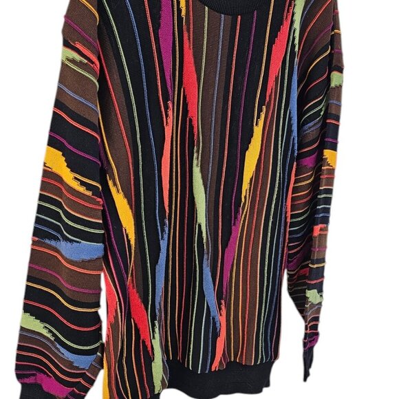 Tundra Canada 3D Knit Long Sleeve Sweater, Coogi Style, Pullover, Light, Size M - Picture 9 of 9